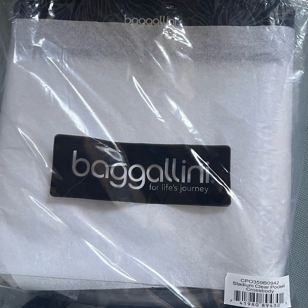 Baggallini Black Clear Crossbody Bag